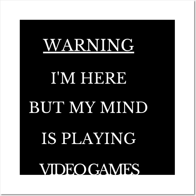 warning video game Wall Art by DesignWear.Qc